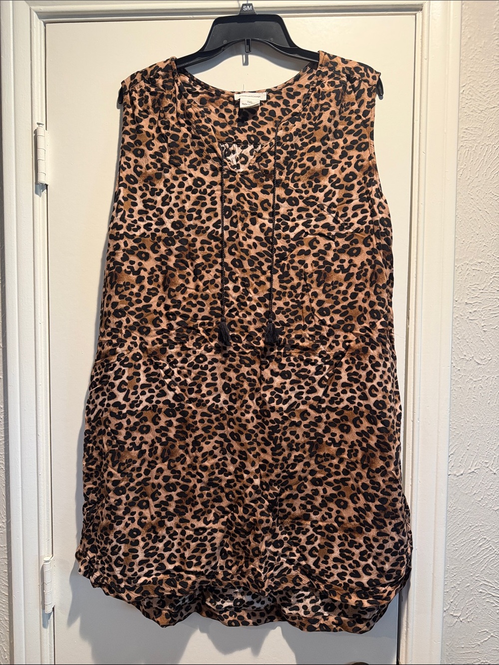 Beach Lunch Lounge Women's Sleeveless Leopard Print CoverUp - Brown Size XXL